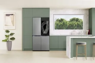 Une cuisine connectée Samsung dotée d'équipements propulsés par l'IA