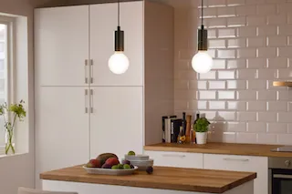 Éclairages connectés Ikea Trådfri dans une cuisine