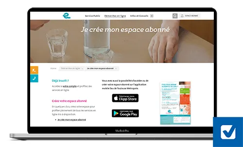 Accueil création espace client