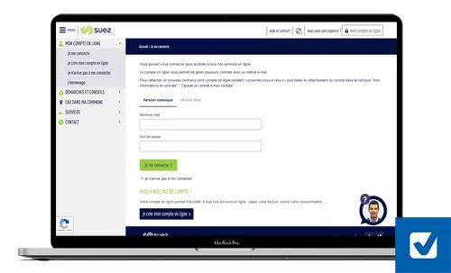 Connexion espace en ligne suez