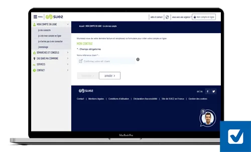 Créer espace en ligne suez