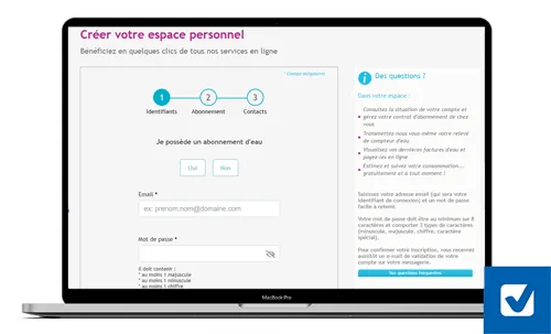 Créer espace client Veolia