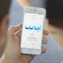 L’application Health Mate affiche les données de la nuit au réveil