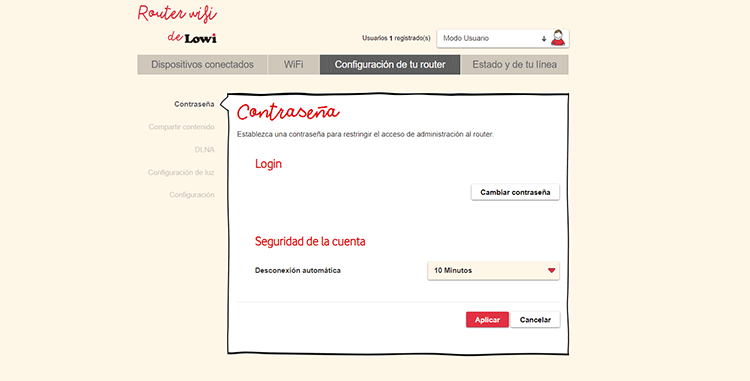 cambiar contraseña wifi lowi