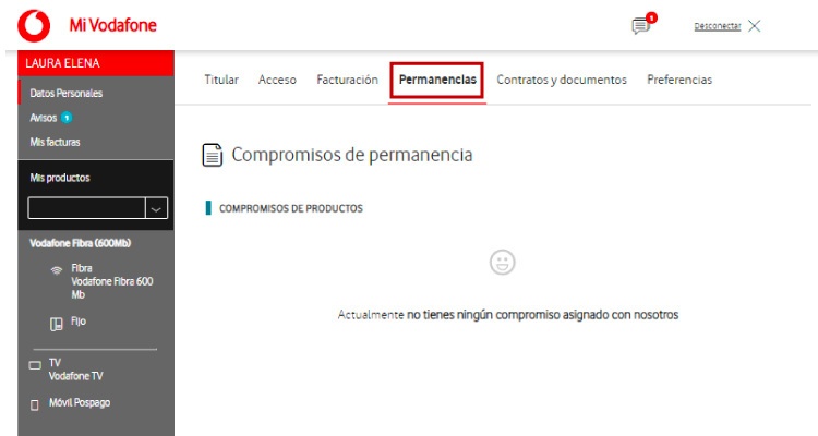 Permanencia en Vodafone