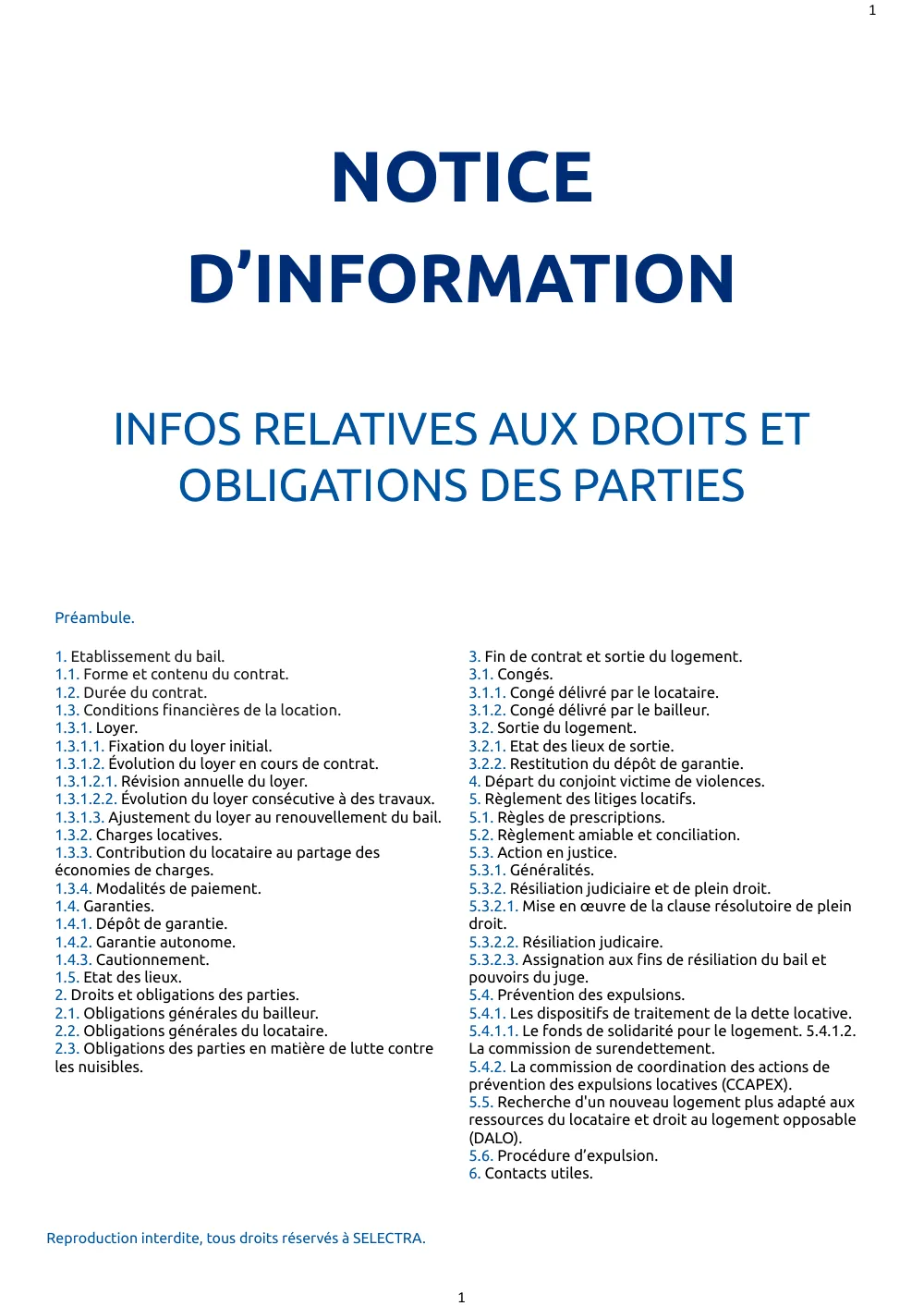 Aperçu : Notice d'information