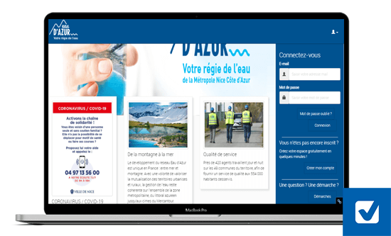 Connexion compte eau d'Azur