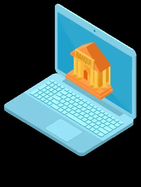 accès sur ordinateur à banque en ligne