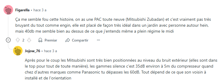 Témoignage client du bruit de sa PAC Mitsubishi