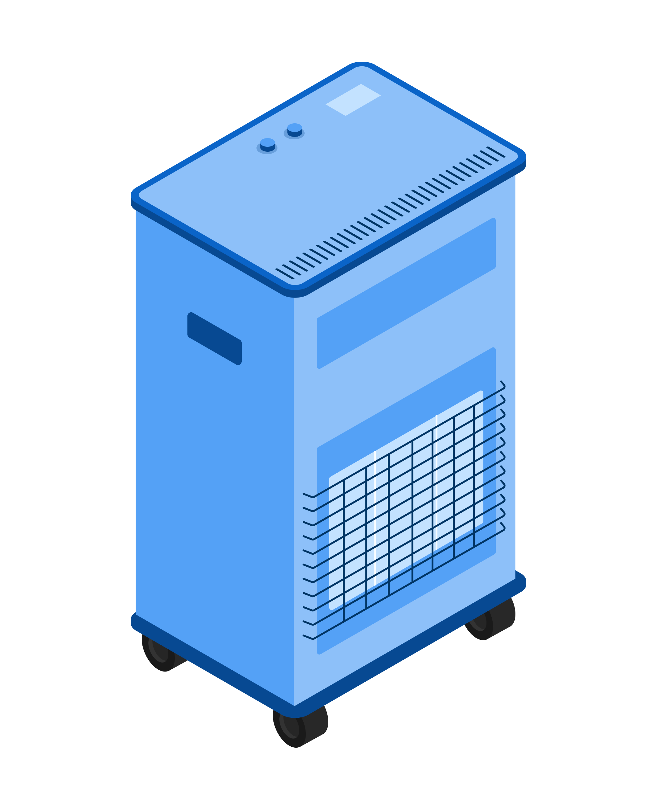 Poêle à gaz d'appoint bleu illustration
