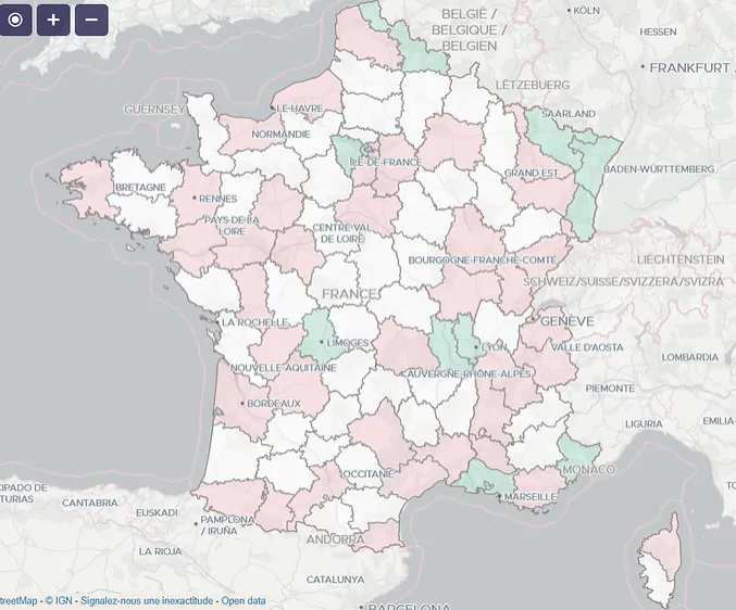 carte arcep fibre cablee