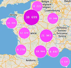 Carte interactive de couverture 4G de l'ANFR