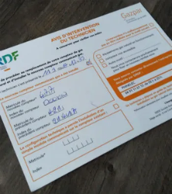 Avis d'intervention pour le compteur Gazpar