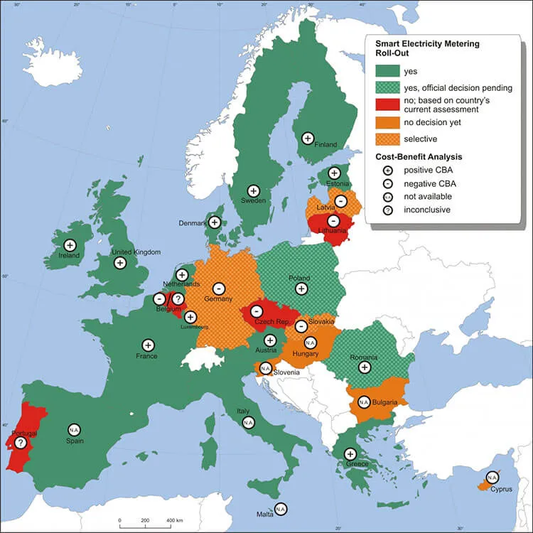 Le déploiement des compteurs intelligents en Europe