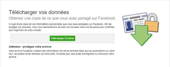 Télécharger l'archive Facebook