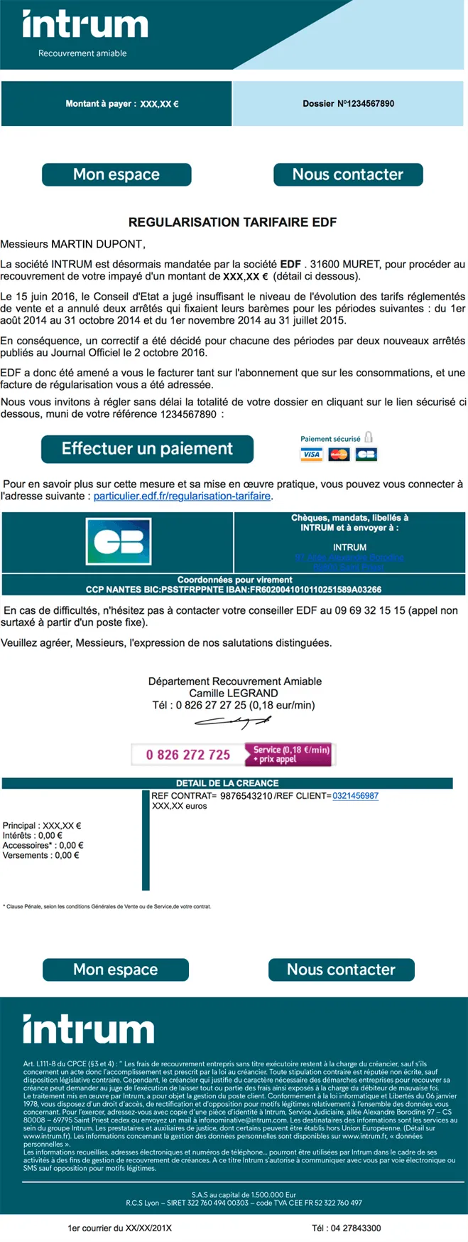 intrum régularisation edf mail