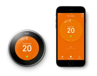 Le thersmotat connecté Nest est pilotable par smartphone.