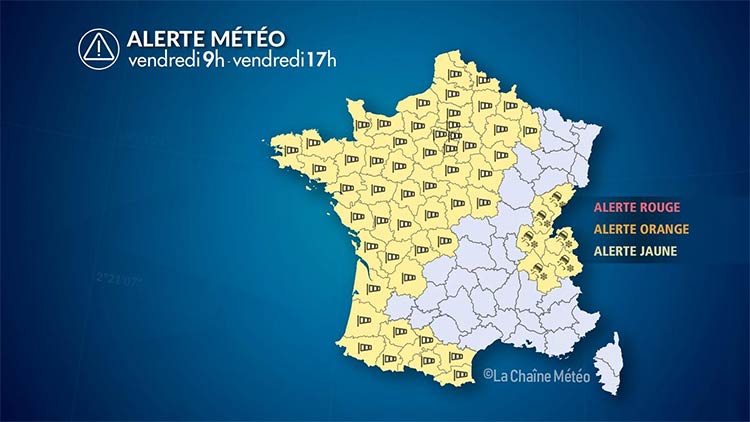 Prévision météo vent neige vendredi 9 janvier 2026