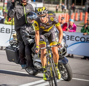 L'équipe cycliste de Direct Energie pendant le Tour de France