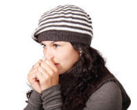 Une femme en hiver