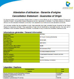 garantie origine